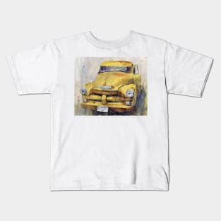 Vintage Old Truck- Yellow Kids T-Shirt